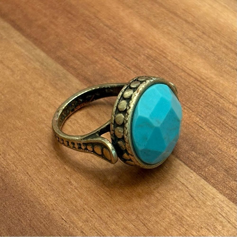 Lucky Brand | Faceted Turquoise Ring | Size 7 1/2